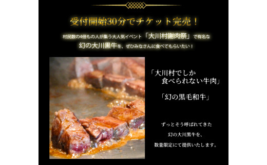 国産黒毛和牛 大川黒牛 ももステーキ A4（150g×4枚） 国産 黒毛和牛 A4 もも肉 ステーキ 牛肉 焼肉 牛モモ肉 牛モモ モモ肉 牛 モモ ビーフ 肉 食品  高知県 大川村 F6R-022