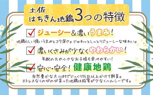 便利な小分け！土佐はちきん地鶏 むね肉 2kg（300g×4袋、400g×2袋）カット済 地鶏 ムネ肉 鶏肉 むね肉 とりにく 肉 高知県 大川村 F6R-087