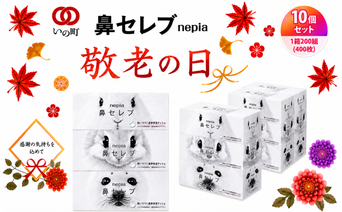 【敬老の日】ネピア 鼻セレブボックスティッシュ （10箱）