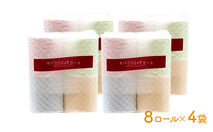NIYODO トイレットペーパー 和柄 32ロール