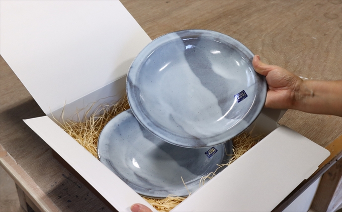 焼き物 パスタ皿 ２枚ペアセット