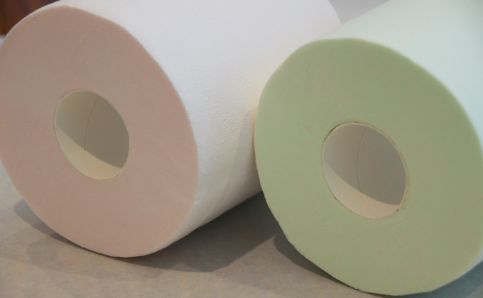 高級トイレットペーパー・ペーパームーン【緑＆ピンク / ダブル / 20ロール】