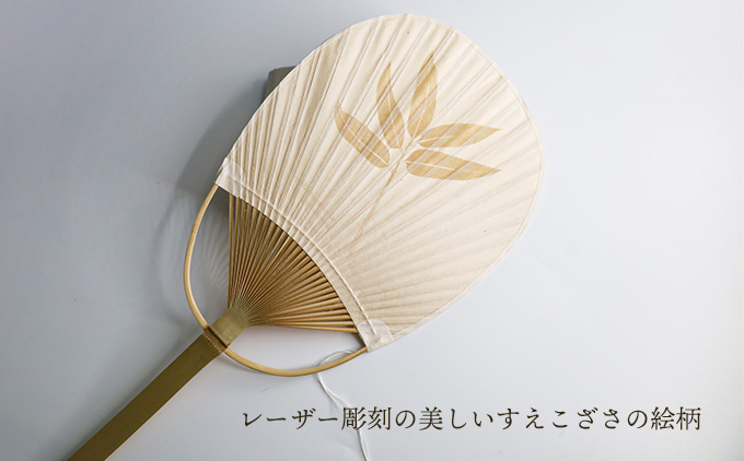 【紙漉きの技】土佐和紙うちわ＆はがきセット（すえこざさ)