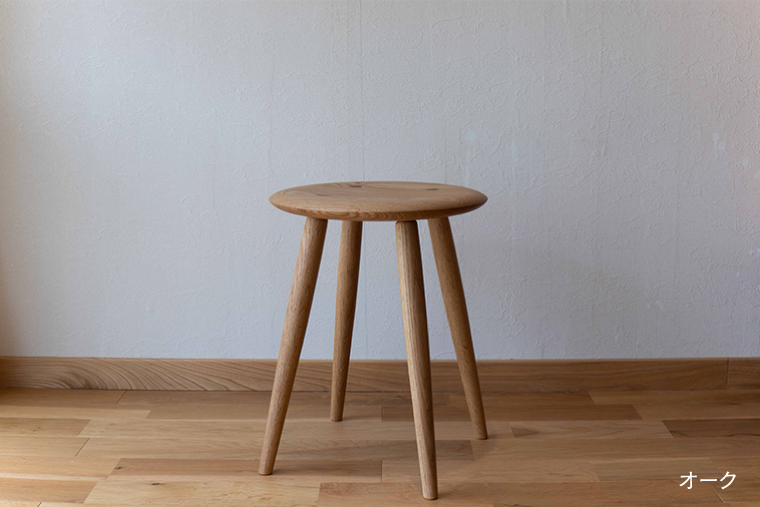 [オーク]家具職人のmatthew スツール イス 椅子 ラウンド 丸型 ガーデンチェア おしゃれ ウッド[5〜6ヶ月程度で発送]