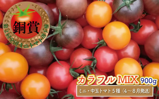 【1月〜7月頃発送】＜900kg＞カラフル トマト 5種MIX フルティカなど　ましまファーム ミニトマト フルーツトマト アイメック   ミックス フルティカ＆ミニ4種