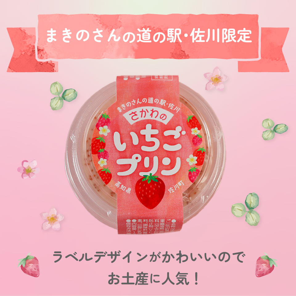 【いちごプリン 150g×6個】 まきのさんの道の駅・佐川 オリジナル商品 限定販売 佐川町黒岩地区の苺使用 お土産に人気