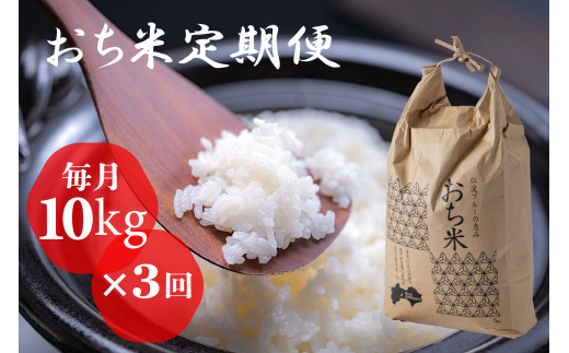 「おち米」定期便　(10kg × 3回)　産直　白米 