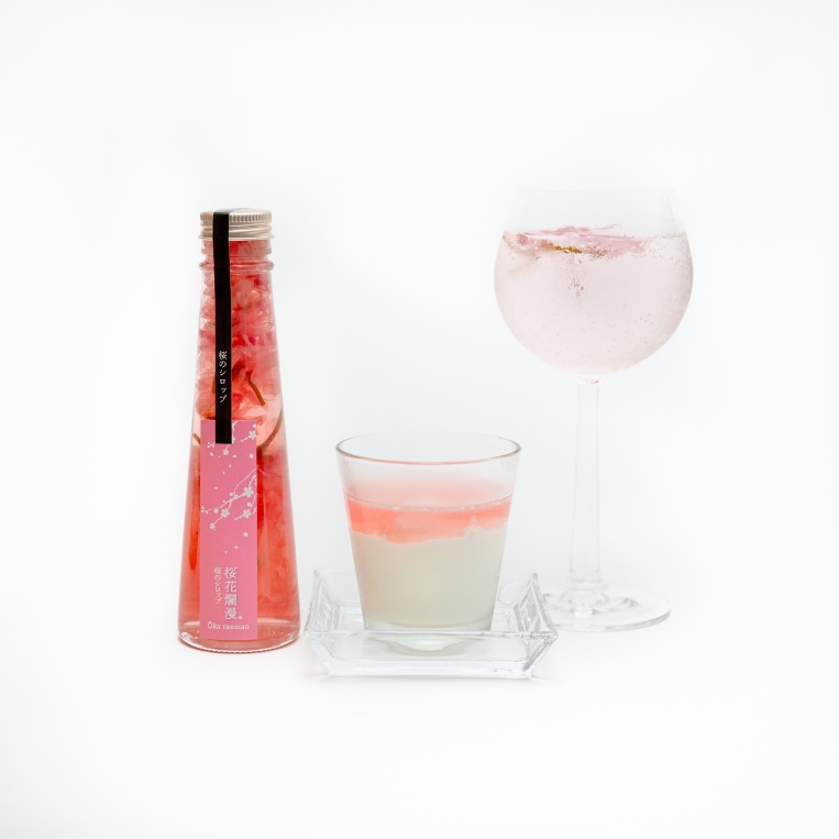 四万十川源流域の無農薬八重桜 [桜花爛漫 桜の花シロップ ]無添加 無農薬栽培の手摘み桜と高知県産オーガニックレモン 第34回グルメ＆ダイニングスタイルショー秋2023　ビバレッジ部門　審査員特別賞（3位）受賞 製菓 高知県産 冷蔵便