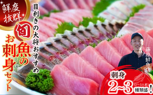 旬な海の幸をお届け！大将のおまかせ刺身2～3種類盛！ 刺し身 海鮮 鮮魚 海鮮丼 魚 刺身セット お魚 さしみ 魚介類　刺身盛り合わせ 冷蔵 2人前 カツオ 鰹 鰹のたたき マグロ ブリ カンパチ 即日発送／Efs-01