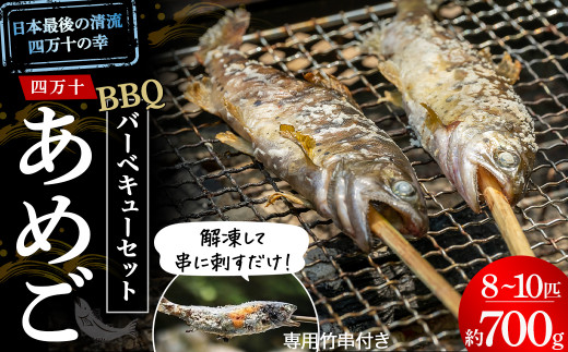 子どもが喜ぶバーベキュー！清流育ちの四万十あめご（約700g）【BBQ専用竹串付き】おつまみ バーベキュー BBQ アウトドア アメゴ 魚 魚介 川魚 塩焼き 小分け  冷凍 8～10匹  個包装／Eay-01