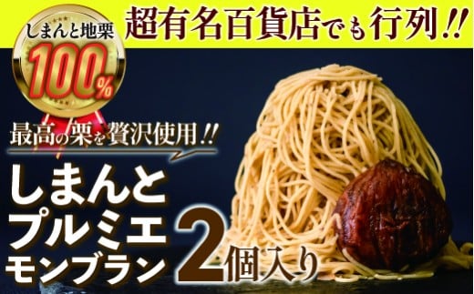 【新栗予約】1mm極細！とろけるモンブラン「しまんとプルミエモンブラン」2個／Qdr-A210
