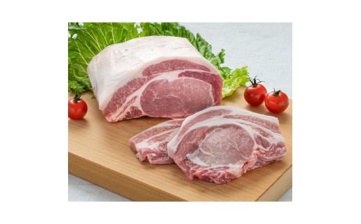 【期間限定】四万十麦豚 背ロース原木 約5kg ／Ahc-23