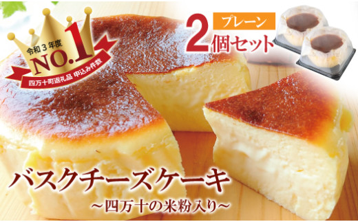 バスクチーズケーキ ～四万十の米粉入り～ 2個セット（4号 直径約12cm） Bmu-A79