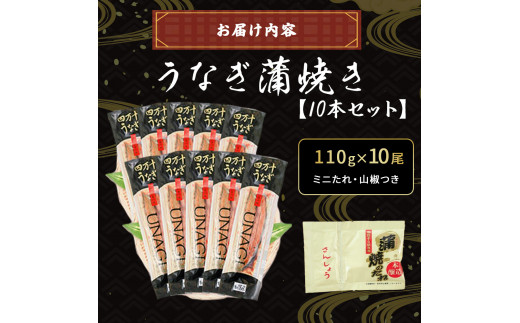 うなぎ蒲焼き10本セット Esu-117