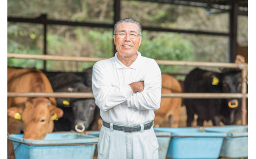 四万十麦酒（ビール）牛。牛肉のロース。すき焼き・しゃぶしゃぶに人気！Asz-10