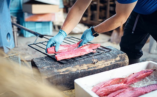 鮮度抜群！魚市場直送の藁焼きカツオのタタキ！たっぷり6-8人前／Ems-02