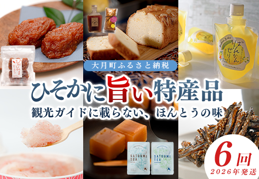 【定期便 6回】地元で愛される ローカルな魅力が詰まった特産品 セット｜干し芋 パウンドケーキ チャイシロップ ばんかんゼリー 柑橘 苺氷り 苺ミルク いちご みかん 柿羊羹 お茶 きびなご けんぴ ロースト おすすめ ご当地 グルメ お取り寄せ