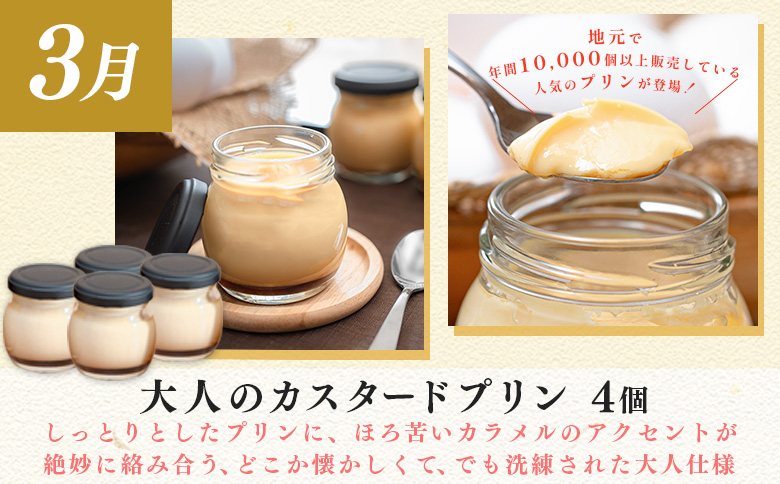 【定期便 3回】スイーツ ドルチェ チーズケーキ プリン いちご チーズタルト 3～5月｜イチゴ 苺 チーズ ケーキ フロマージュ 定期便 デザート おやつ お菓子 ご褒美 記念日 女子会 配送日指定可 おすすめ 人気 ギフト 高知県 大月町