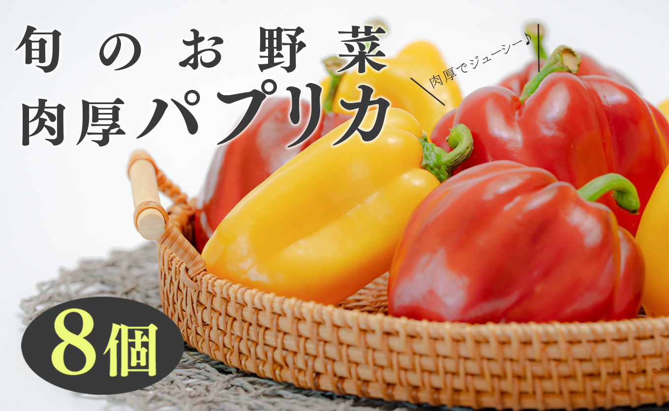 肉厚 パプリカ 8個 彩り野菜 旬 甘い ぱぷりか 赤パプリカ 黄パプリカ 緑黄色野菜 新鮮野菜 やさい 有機肥料 赤黄ミックス 詰め合わせ ジューシー ピーマン ピクルス マリネ 肉詰め サラダ バーベキュー BBQ レッド イエロー
