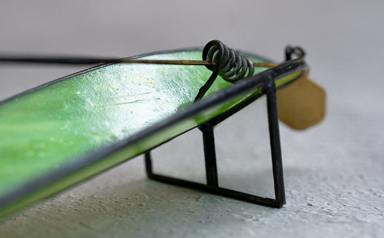 ステンドグラス　ジンジャーリーフのお香皿