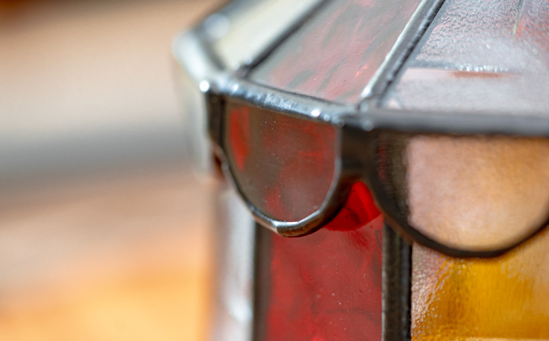 ステンドグラス　サーカステントのキャンディーポット