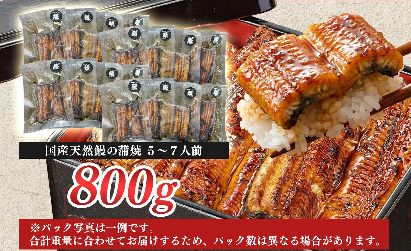 希少 天然 鰻 蒲焼 約5～7人前 800g 国産 四万十川 うなぎ ウナギ  蒲焼き ウナギ蒲焼 鰻蒲焼 うな重 備長炭 炭火 炭火焼き 冷凍 湯せん 小分け 贈答 お取り寄せ ギフトご褒美 簡単 土用の丑の日 高知県 大月町