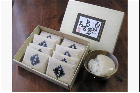 福岡市で作った弊社人気No.1の「自然薯とろろ（醤油味）」箱入セット