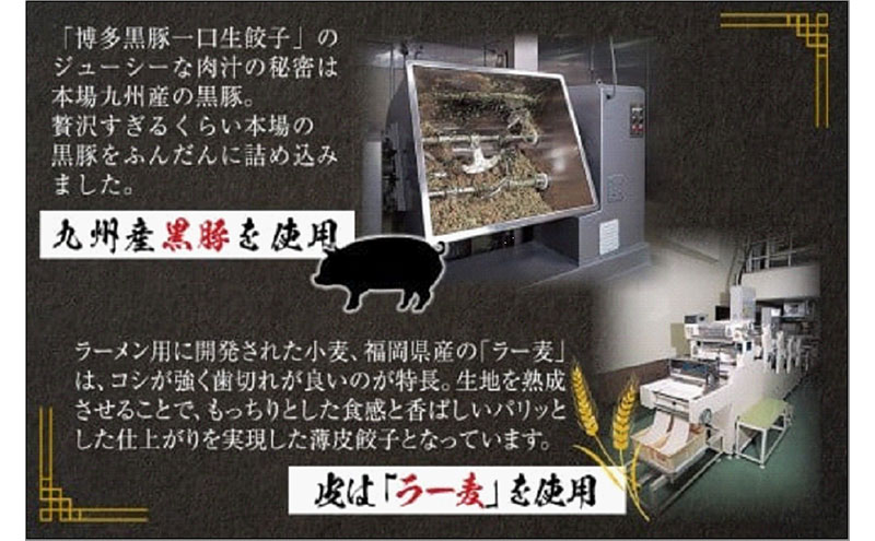 【1週間以内に発送】【175個!!】【福岡ブランド】博多黒豚一口生餃子 7パック小分　福岡県産ラー麦皮使用　創業40年以上福岡会社製造