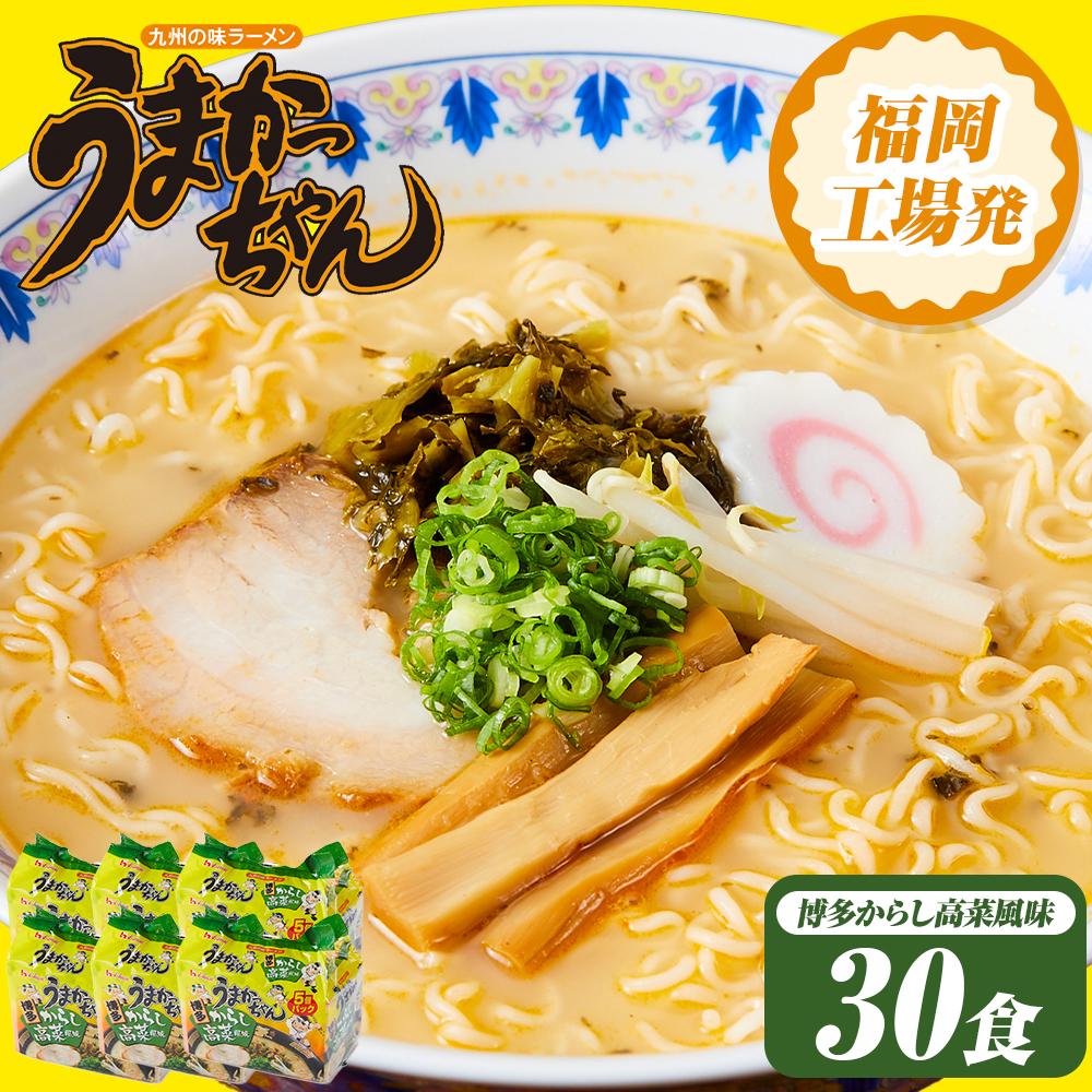 うまかっちゃん ＜博多 からし高菜風味＞　30食（5食入×6袋） 福岡市 豚骨ラーメン