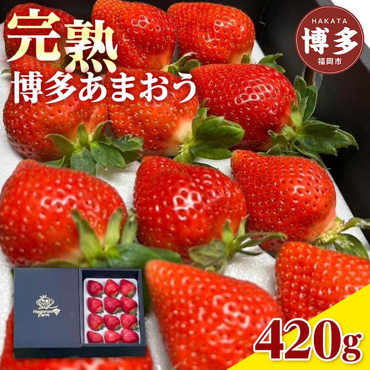羽衣農園の 完熟あまおう DX等級 420g　9～15粒　フルーツ いちご イチゴ 苺 完熟 福岡市