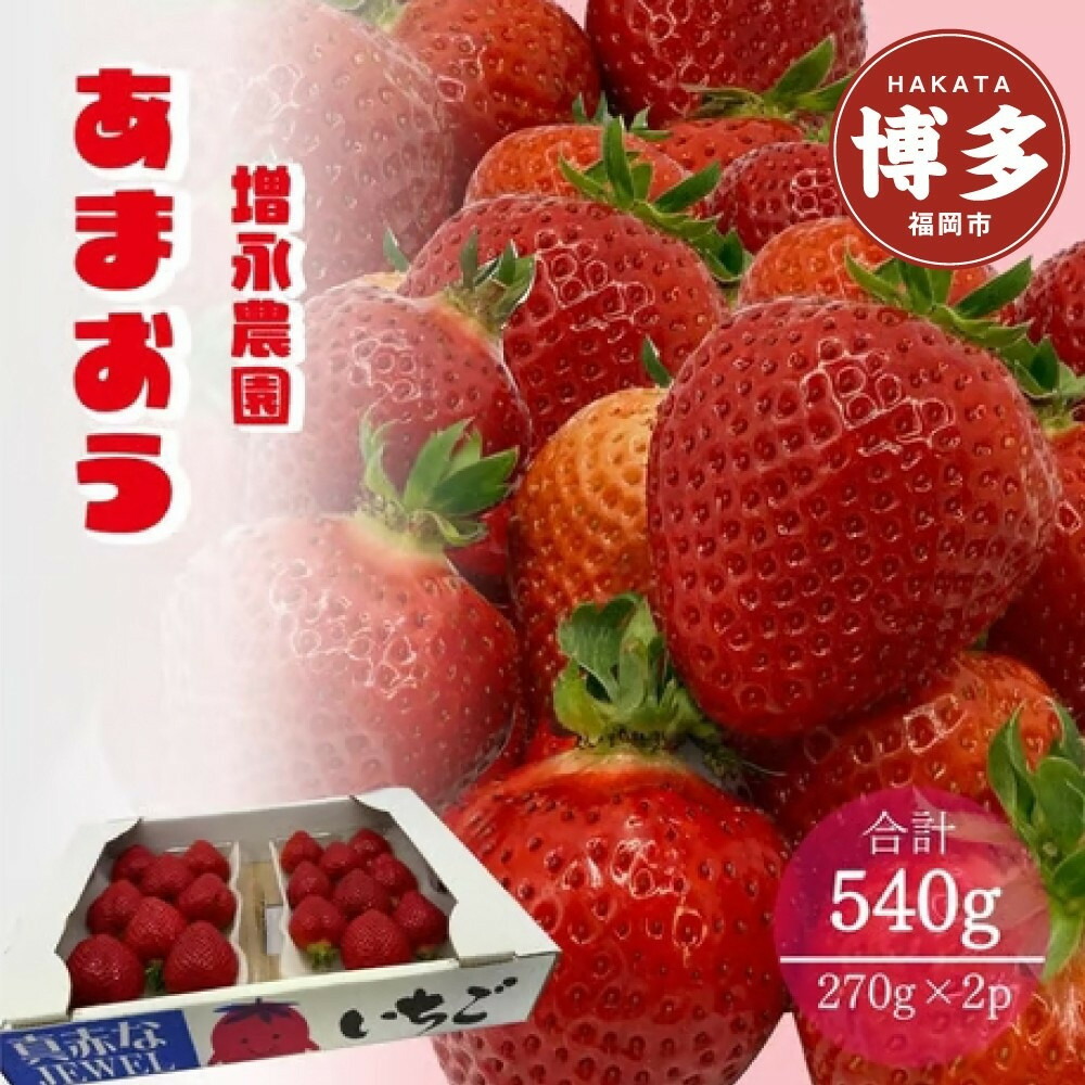 増永農園の あまおう 270g×2パック　フルーツ いちご イチゴ 苺 完熟 福岡市