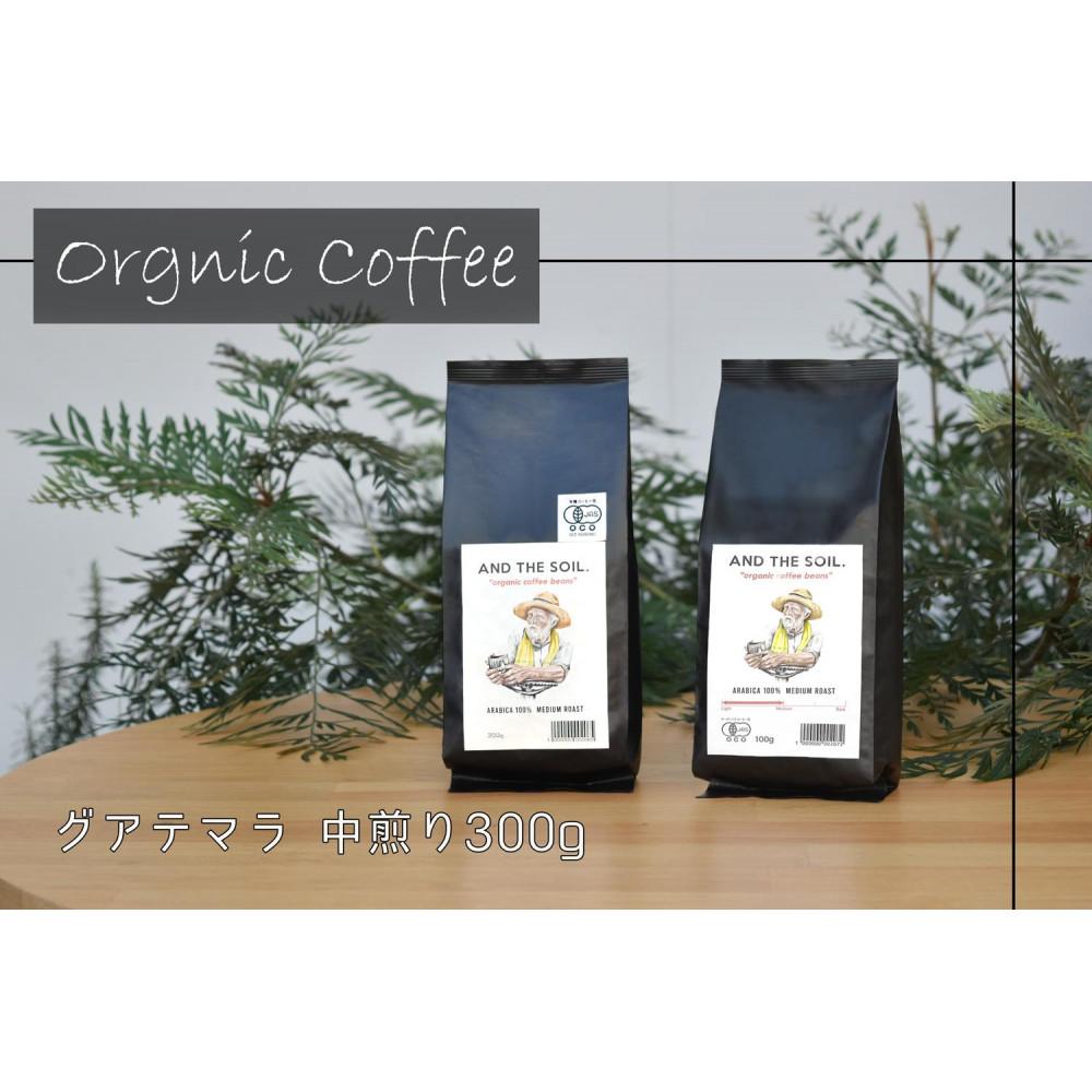 【福岡高砂】AND THE SOIL.オリジナル焙煎オーガニックコーヒー豆GUA　中煎り300g