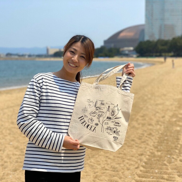 MENTAI CITY エコバッグ（MAP) 2個セット | 納税 返礼品 福岡 福岡県 福岡市 キャンバストートバッグ トート コットントート コットンバッグ エコ トートバック デイリー 福岡県福岡市 お取り寄せ 取り寄せ おしゃれ かわいい