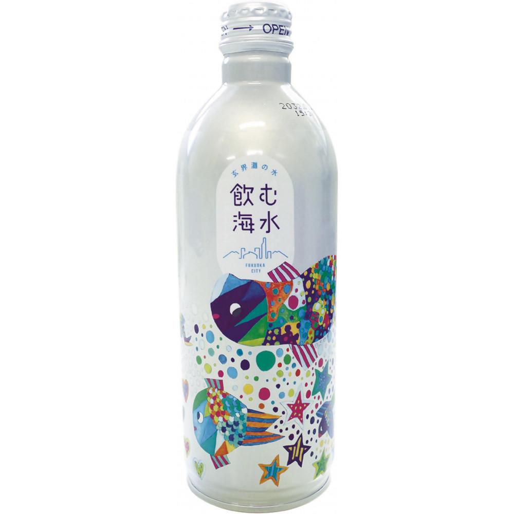 玄界灘の水「飲む海水」1箱　(アルミボトル缶490ml×24本入り　10年保存水)