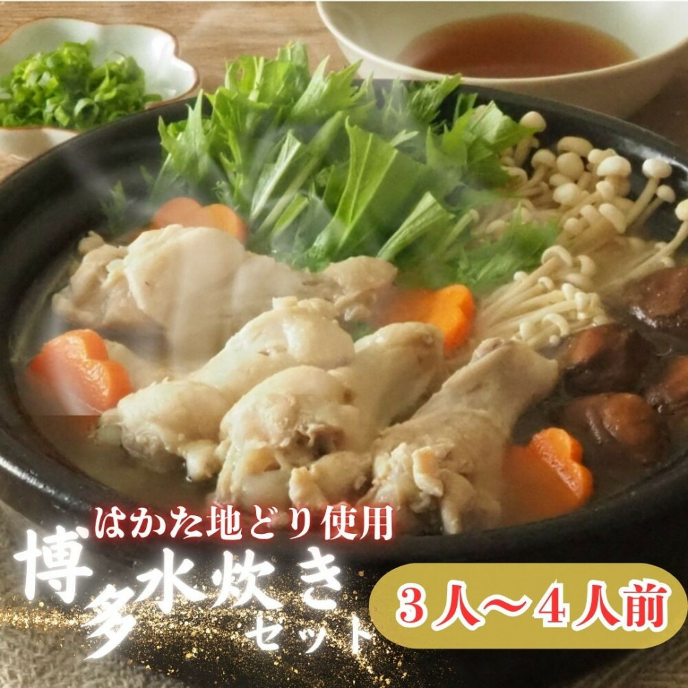 【福岡グルメ】はかた地どり使用博多水炊きセット 3～4人前