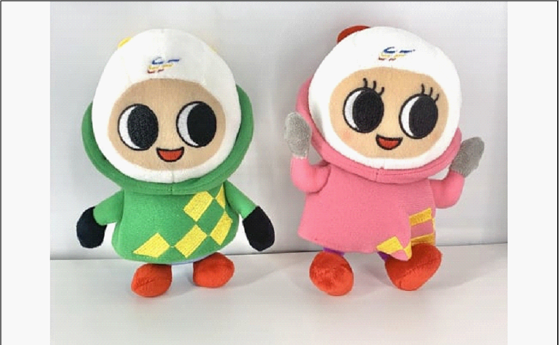 ボートレース福岡のマスコットキャラクター  ペラ坊&ペラ美ぬいぐるみセット  ボートレース ペラ坊 ペラ美 ぬいぐるみ 福岡市