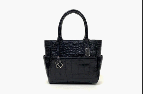 【ブラック】博多革工房HOMMONが作ったゴルフカートバッグ【クロコダイル】