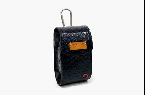 【ブラック】博多革工房HOMMONが作ったゴルフ距離計ケース【クロコダイル】