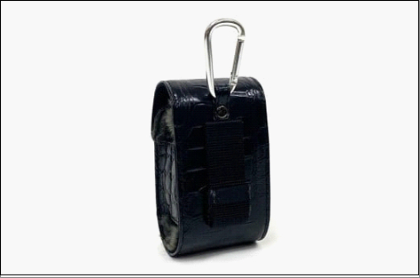 【ブラック】博多革工房HOMMONが作ったゴルフ距離計ケース【クロコダイル】