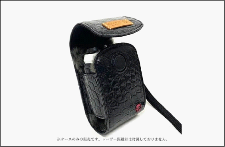 【ブラック】博多革工房HOMMONが作ったゴルフ距離計ケース【クロコダイル】