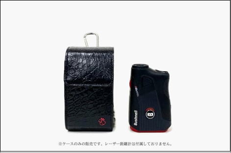 【ブラック】博多革工房HOMMONが作ったゴルフ距離計ケースLサイズ【クロコダイル】