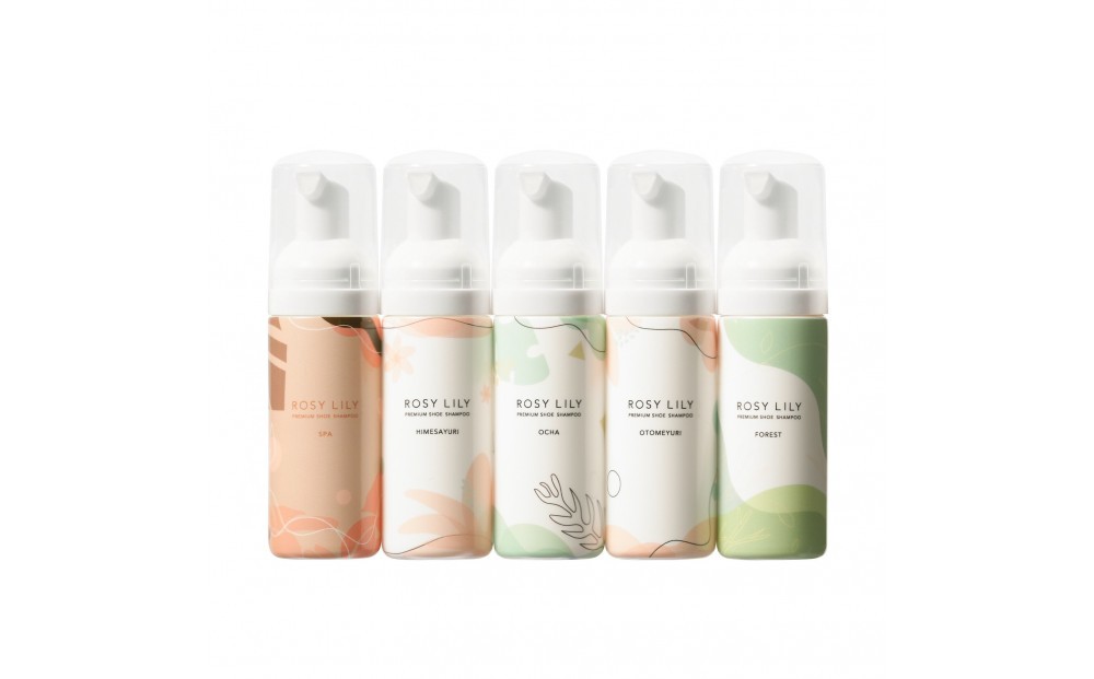 [セット]ROSY LILY プレミアムシューズシャンプー 5種の香りの詰め合わせ250mL (50mL×5本)(香りの種類:OTOMEYURI/HIMESAYURI/OCHA/SPA/FOREST)