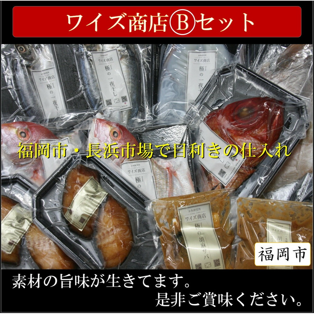 ワイズ商店の一夜干し旬魚4種とおすすめ商品詰め合わせ Bセット