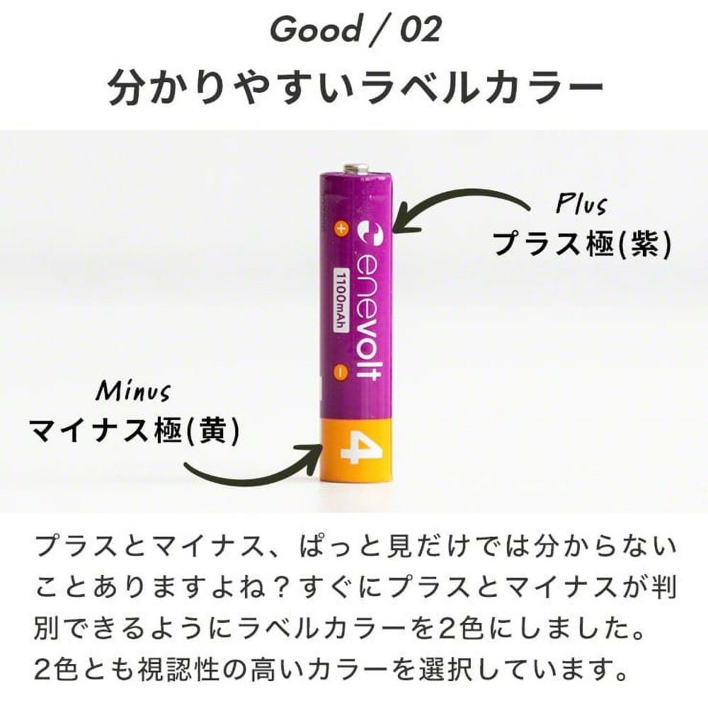 ãenevoltã å
黿± 1100mAh å4 ãšããã«ã 8æ¬ã»ãã ã1幎éä¿èšŒã EV11008C