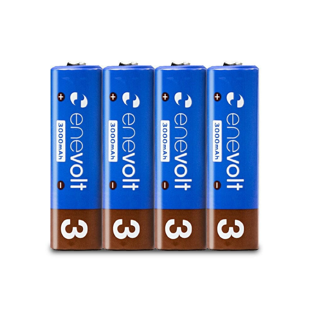 【enevolt】 充電池 3000mAh 単3 エネボルト 8本セット 【1年間保証】　8s3000ev