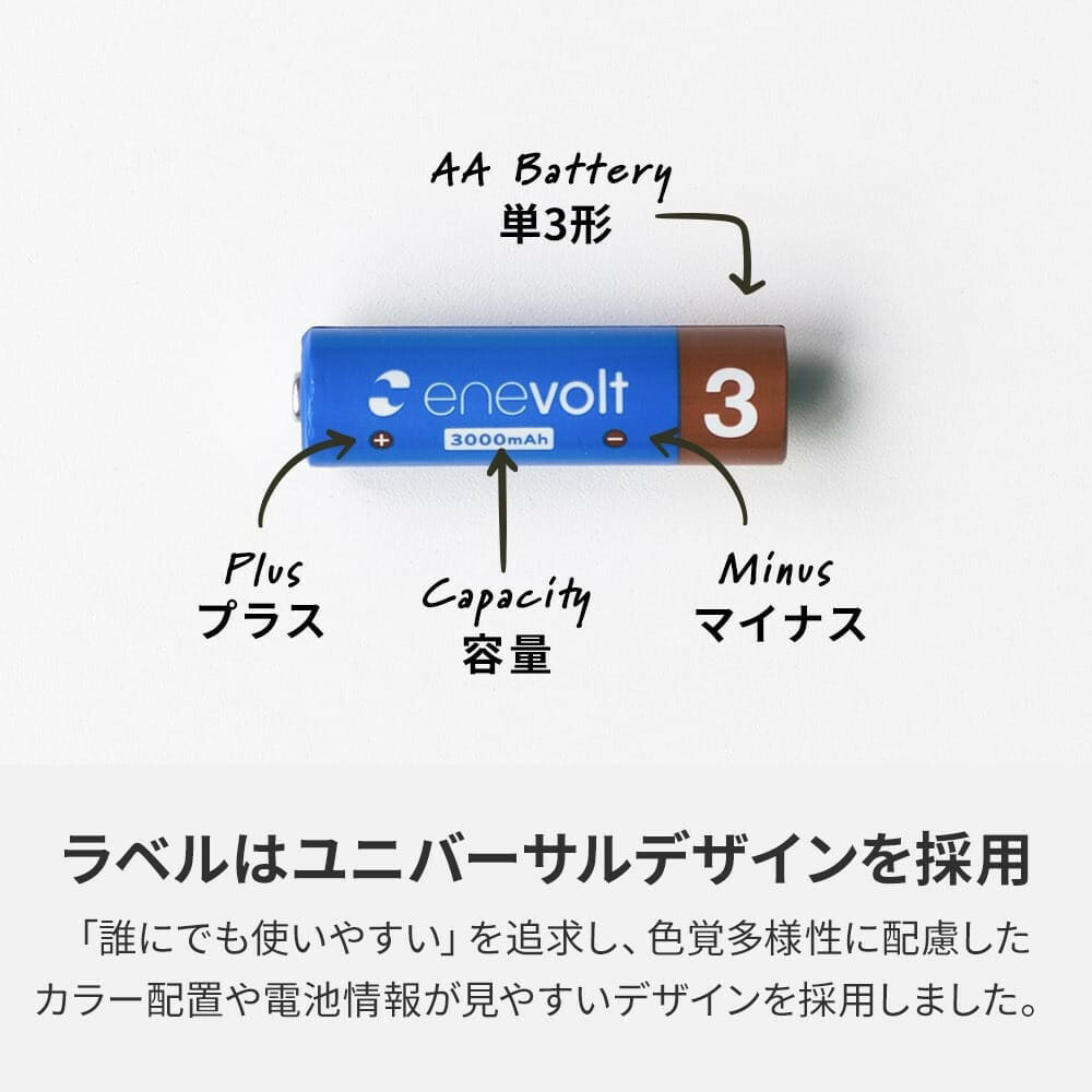 ãenevoltã å
黿± 3000mAh å3 ãšããã«ã 8æ¬ã»ãã ã1幎éä¿èšŒã 8s3000ev