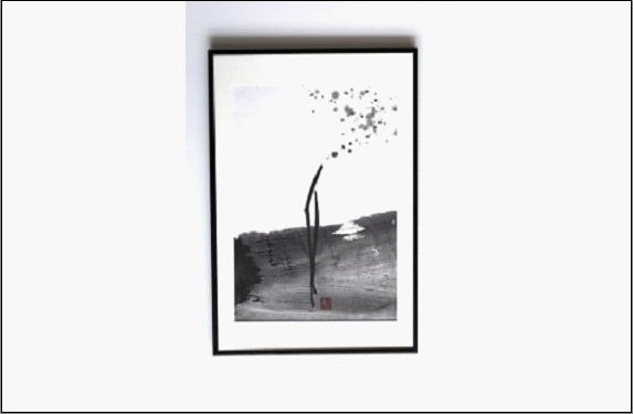 福岡市ゆかりの墨象作品《志》原画（A3額装）／「静かなる強さの系譜」黒田官兵衛シリーズより