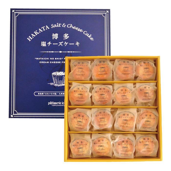 博多塩チーズケーキ（16個入り） | 福岡県 福岡 九州 博多 返礼品 納税 お取り寄せグルメ 取り寄せ グルメ 食品 お取り寄せ お菓子 チーズケーキ ケーキ スイーツ お取り寄せスイーツ スウィーツ 菓子 おかし お土産 おみやげ ご当地