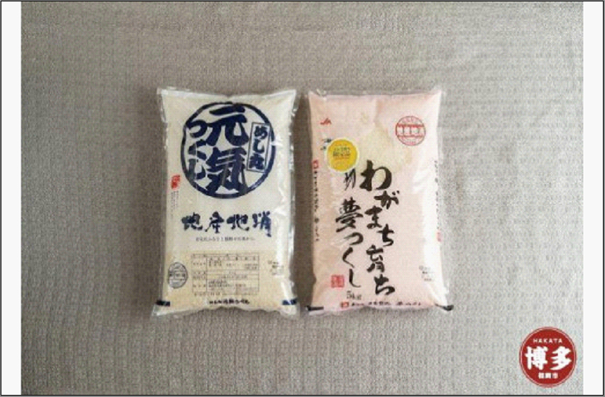 終了福岡県限定のお米 お米食べ比べ(夢つくし5kg・元気つくし5kg)【福岡市】