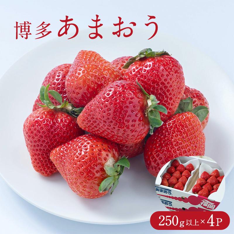 フルーツソムリエが選んだ 福岡市産春あまおう4パック※一部離島不可